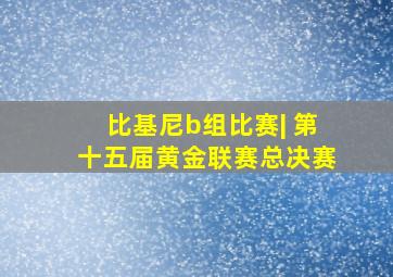 比基尼b组比赛| 第十五届黄金联赛总决赛